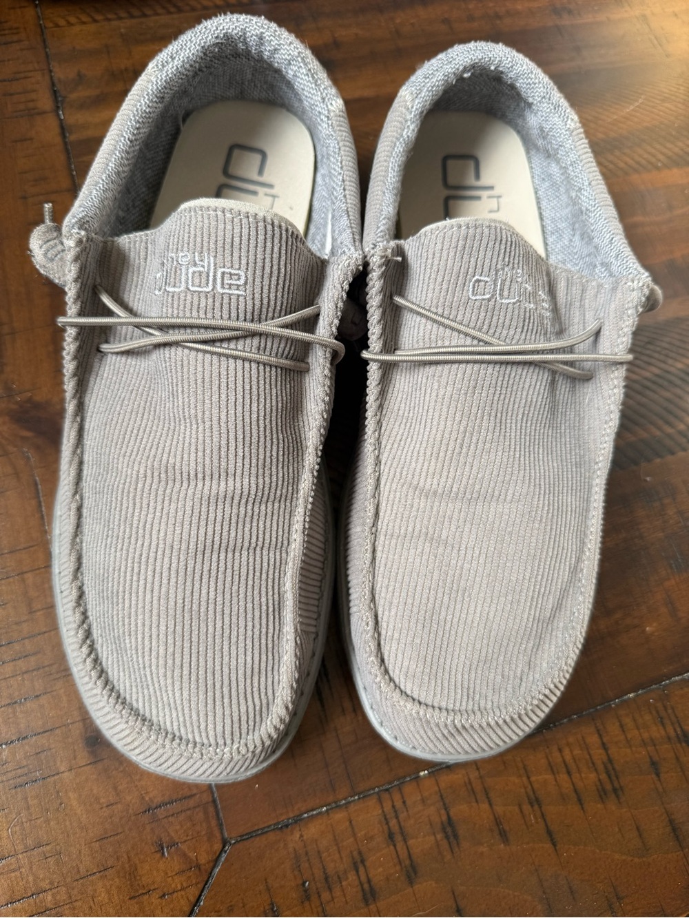 Hey Dude Wally Corduroy Night Owl, Gray, 11, EUC